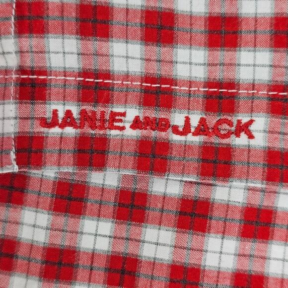 Janie and Jack Baby Boy's Holiday Plaid Button Down Oxford Shirt 12-18 M… - Picture 7 of 10